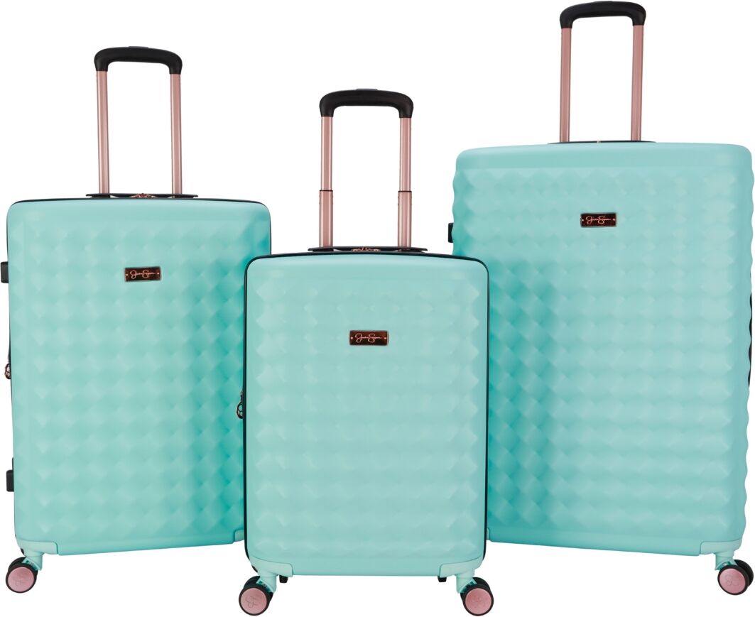 Jessica Simpson Vibrance 3 Piece Hardside Luggage Set - Blue Tint