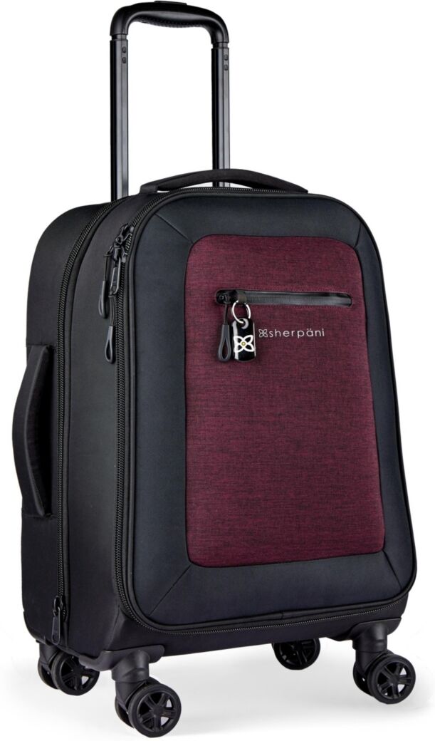 Sherpani Latitude Recycled 4-wheeled Carry-On Luggage Bag - Merlot