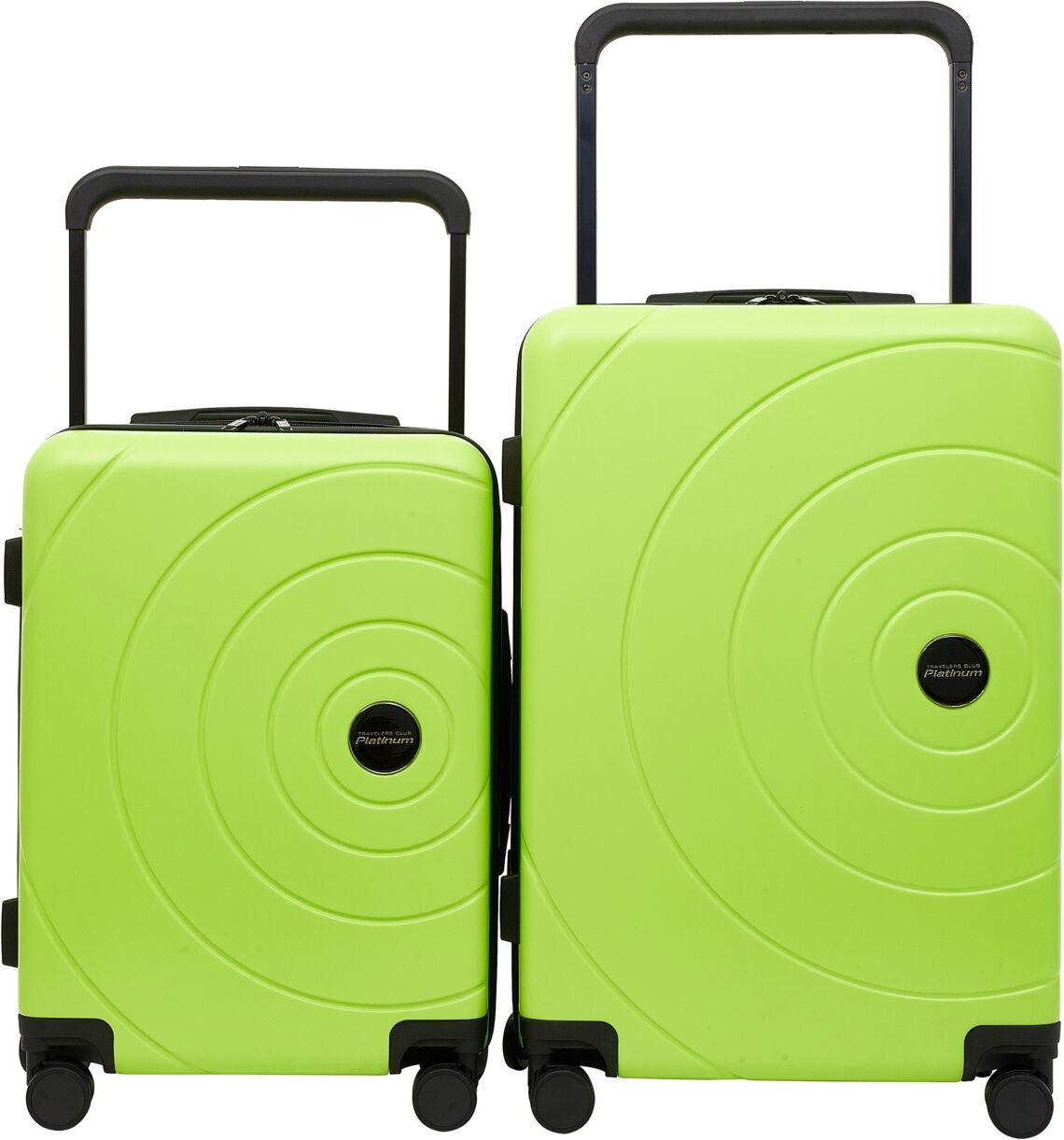 Travelers Club Odyssey Collection 2 Piece Rolling Hard Case Collection with X-Tra Wide Telescopic Handle Set - Lime