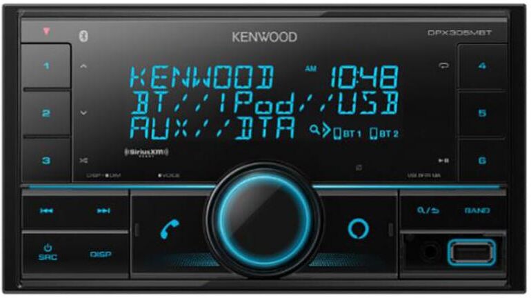 Kenwood 2-din Media Receiver with Bluetooth and Alexa - Black