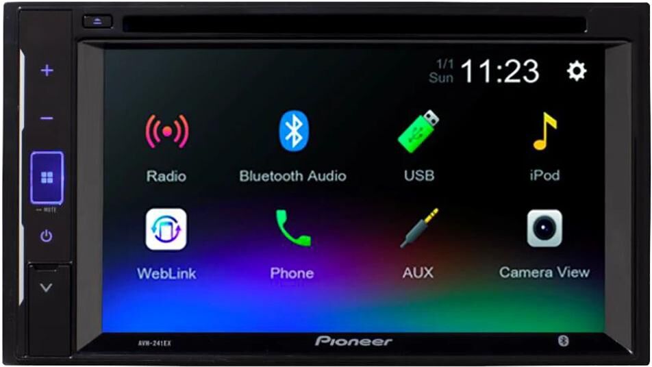 Pioneer 6.2 inch Resistive Glass Touchscreen Dvd Receiver - Black