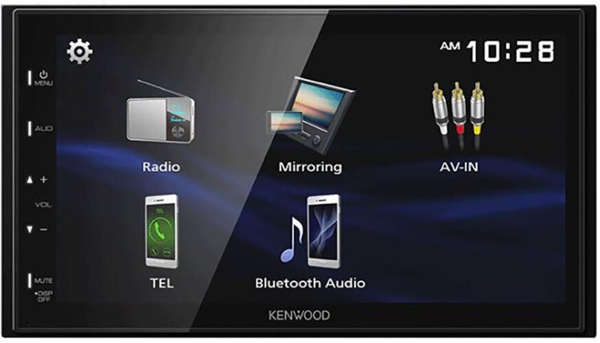 Kenwood 6.8 Inch Digital Multimedia Receiver with Bluetooth - Black