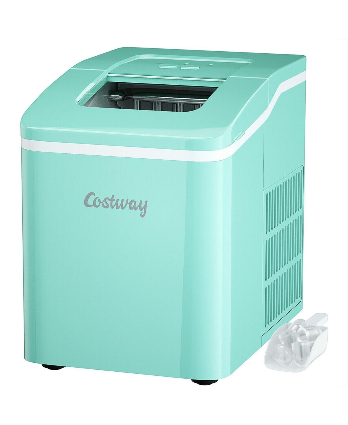 Costway Portable Ice Maker Machine Countertop 26Lbs/24H Self-cleaning - Green