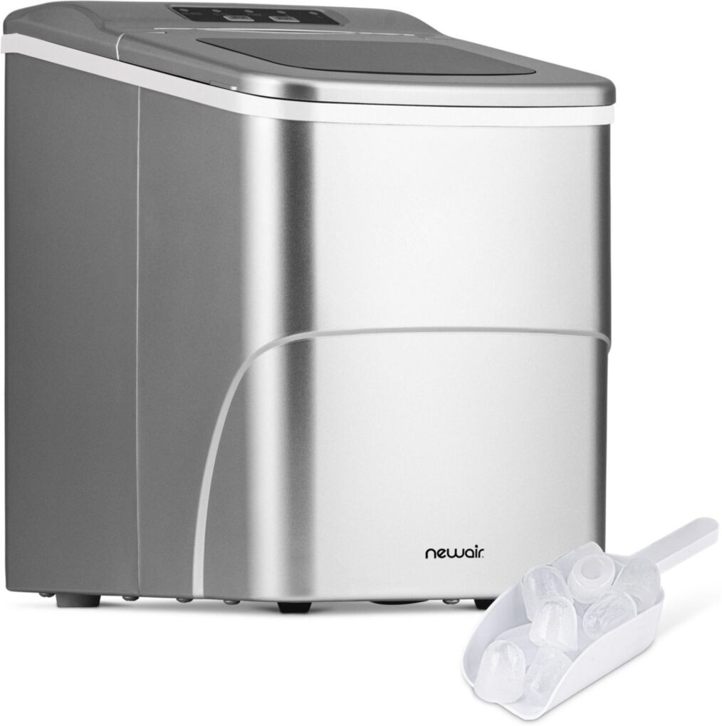 Newair 26 lbs. Countertop Ice Maker, Portable and Lightweight, Intuitive Control, Large or Small Ice Size, Easy to Clean Bpa-Free Parts, Perfect for C