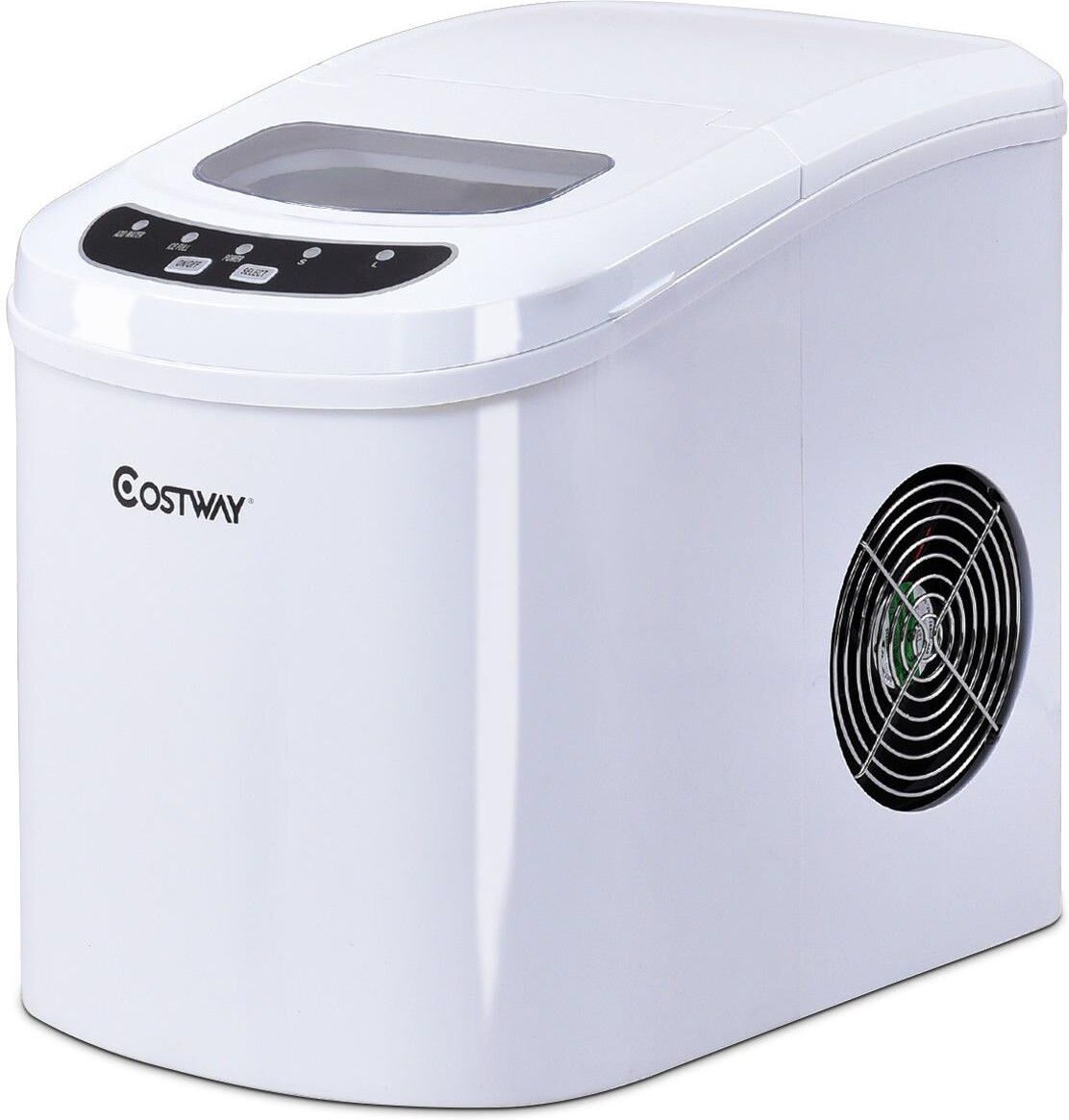 Costway Portable Compact Electric Ice Maker Machine Mini Cube - White