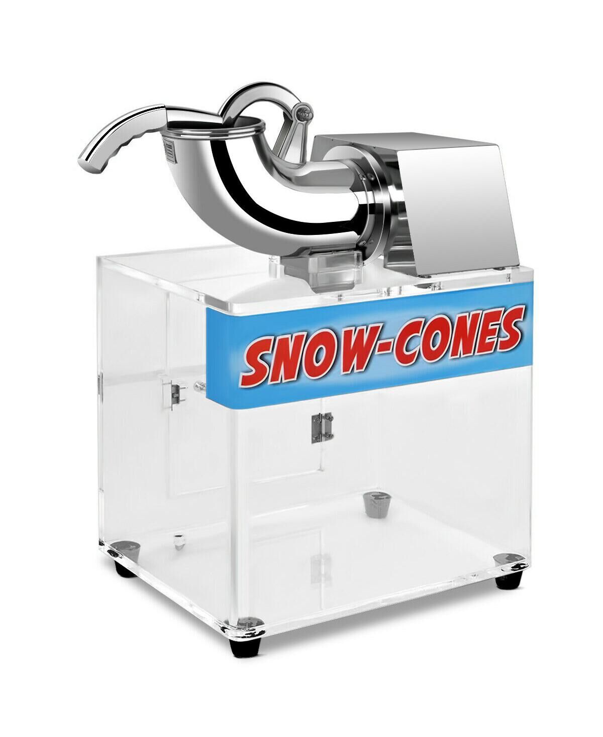 Costway Electric Snow Cone Machine Ice Shaver Maker Shaving Crusher Dual Blades - Silver