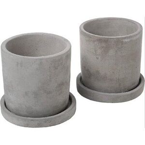 Wade Logan® Anielka 2 Piece Ceramic Pot Planter Set in Gray, Size 4.5 H x 4.6 W x 4.6 D in   Wayfair 64759AD68F1E4519AFD17ABECDEB3C18