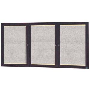 AARCO Framed Enclosed Wall Mounted Bulletin Board, 3' H x 6' W Vinyl/Metal in Black/Gray, Size 36.0 H x 72.0 W x 2.0 D in   Wayfair LODCC3672-3RBA