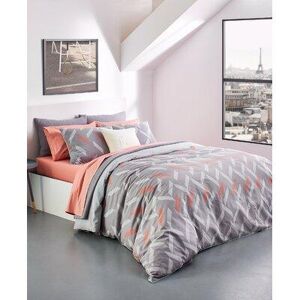 Lacoste Tamarin Reversible Duvet Cover Set Cotton Percale in Gray, Size Twin/TwinXL   Wayfair 20977011