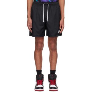 Nike Black Flow Shorts  - BLACK/WHITE - Size: Medium - Gender: male