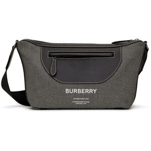 Burberry Black & White Horseferry Crossbody Bag  - GREY - Size: UNI - Gender: male