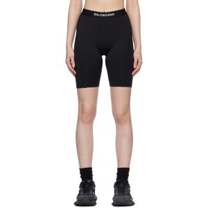 Balenciaga Black Athletic Cycling Shorts  - 1077 Black White - Size: Extra Small - Gender: female