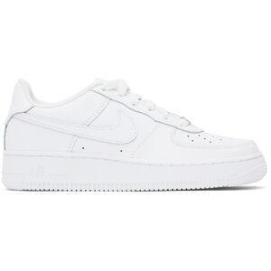 Nike Kids White Air Force 1 LE Big Kids Sneakers  - WHITE/WHITE - Size: US 6.5Y - Gender: unisex