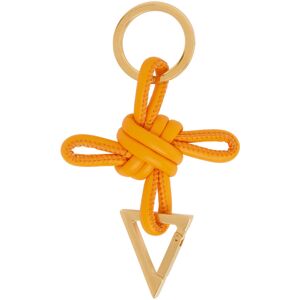 Bottega Veneta Orange Lambskin Keychain  - 7003Tangerine-Gold - Size: UNI - Gender: male