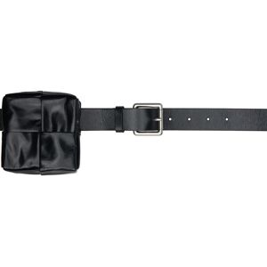 Bottega Veneta Black Cassette Belt  - 8803 BLACK SILVER - Size: cm 90 - Gender: male