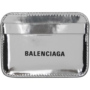 Balenciaga Silver Printed Card Holder  - 8160 Silver/L Black - Size: UNI - Gender: female
