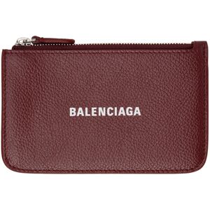 Balenciaga Burgundy Long Card Holder  - 6091 Brick Red/L - Size: UNI - Gender: female