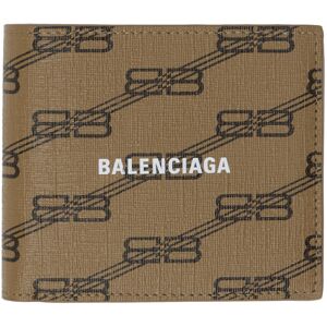 Balenciaga Brown BB Monogram Wallet  - 2762 BEIGE+BROWN - Size: UNI - Gender: male