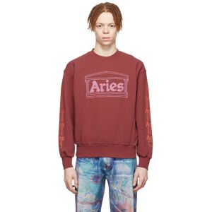 Aries Red Column Sweatshirt  - ROSEWOOD - Size: 2X-Large - Gender: male