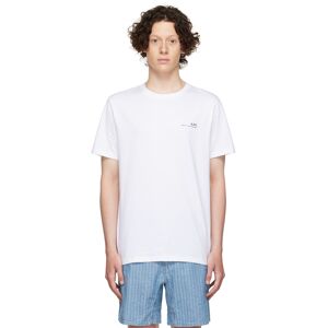 A.P.C. White Cotton T-Shirt  - AAB BLANC - Size: Medium - Gender: male