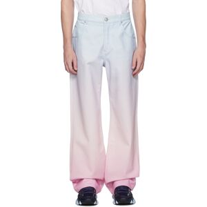 Balmain Blue & Pink Evian Edition Jeans  - SGJ BLEU/ROSE PÂLE/R - Size: WAIST US 34 - Gender: male