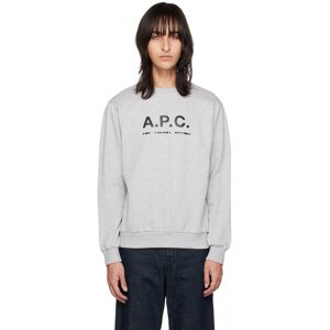 A.P.C. Gray Franco Sweatshirt  - PLA HEATHERED GREY - Size: Extra Small - Gender: male