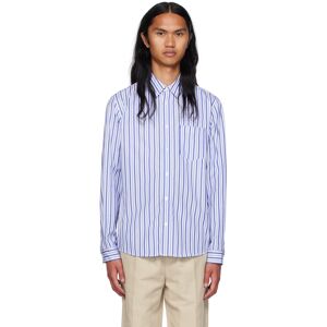 A.P.C. Blue & White Clément Shirt  - IAA BLUE - Size: Small - Gender: male