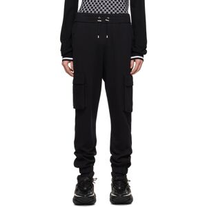 Balmain Black Drawstring Sweatpants  - EAB NOIR/BLANC - Size: 3X-Large - Gender: male
