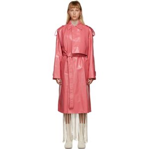 Bottega Veneta Pink Shiny Trench Coat  - 5062 Candy - Size: IT 38 - Gender: female