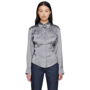 Jacquemus Grey 'La Chemise Mentalo' Shirt  - 970 Dark Grey - Size: FR 32 - Gender: female