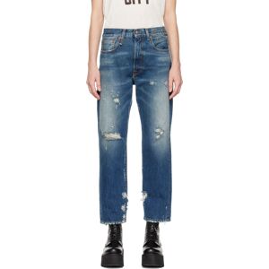 R13 Blue Boyfriend Jeans  - Kyle Indigo - Size: WAIST US 25 - Gender: female