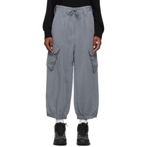 Y-3 Gray Crinkled Trousers  - Vista Grey - Size: Extra Small - Gender: female