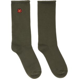 Kenzo Khaki Boke Flower Socks  - 50 - Khaki - Size: IT 42/44 - Gender: female