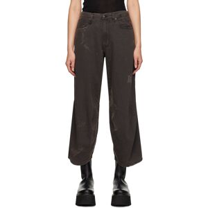 R13 Brown Tina Jeans  - Russel Acid Black - Size: WAIST US 26 - Gender: female