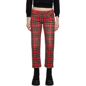R13 Red Boy Jeans  - Printed Red Plaid - Size: WAIST US 25 - Gender: female