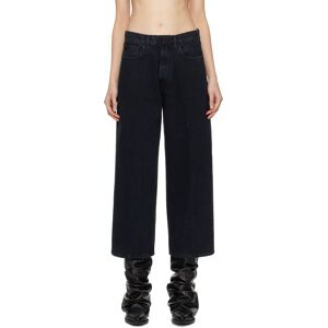 R13 Black Ankled D'Arcy Jeans  - Onyx Black - Size: WAIST US 24 - Gender: female