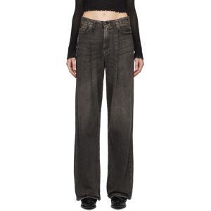 R13 Black Damon Pleated Jeans  - Ellery Black - Size: WAIST US 24 - Gender: female