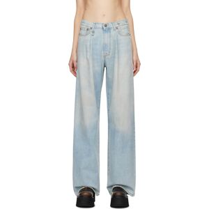 R13 Blue Damon Pleated Jeans  - Lennon Blue - Size: WAIST US 27 - Gender: female