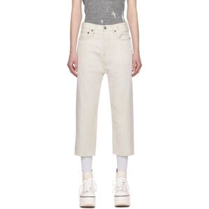 R13 SSENSE Exclusive Off-White Jeans  - Kinney Linen Indigo - Size: WAIST US 24 - Gender: female