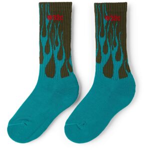 032c Kids Flame Socks  - GREEN - Size: 28-30 - Gender: unisex