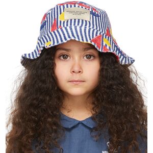 Weekend House Kids Kids White & Navy Stripes Boats Hat  - White - Size: Small - Gender: unisex