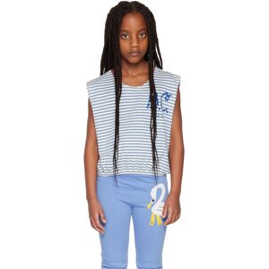 Bobo Choses Kids Blue Stripes Tank Top  - 5 Lavender - Size: 8-9Y - Gender: unisex