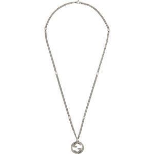 Gucci Silver Interlocking G Necklace  - 0728 SEMI SHINY SILV - Size: UNI - Gender: male