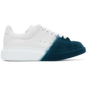Alexander McQueen White & Green Felted Oversized Sneakers  - 9706 OPT.WHI/DA.FOR. - Size: 42.5 - Gender: male