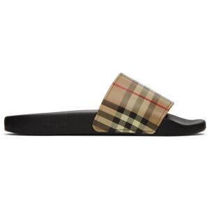 Burberry Check Furley Slides  - ARCHIVE BEIGE IP CHK - Size: IT 40 - Gender: male