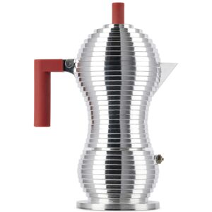 Alessi Red Pulcina Espresso Coffee Maker  - Stainless Steel/Red - Size: UNI - Gender: unisex
