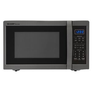 1.4 cu. ft. 1100W Sharp Black Stainless Steel Countertop Microwave Oven (SMC1452CH) (113)