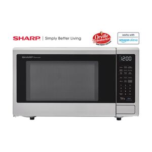 1.4 cu. ft. 1000W Sharp Stainless Steel Smart Carousel Countertop Microwave Oven (SMC1449FS)