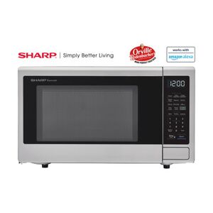 1.1 cu. ft. 1000W Sharp Stainless Steel Smart Carousel Countertop Microwave Oven (SMC1139FS) (207)