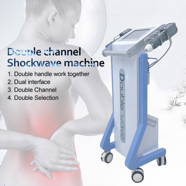 New Arrival Health Gadgets 2 Handles Electronic Shock Wave DoubleWave Double channel ED Treatment device Equipment Body Massage Erectile Dysfunction Machine